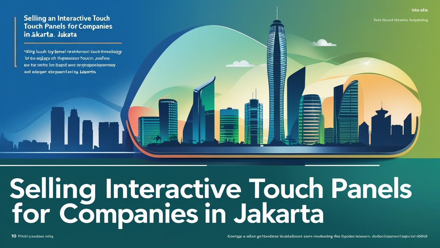 Jual Interactive Touch Panel Untuk Perusahaan Di Jakarta